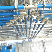 Codo de tubería de aleación de aluminio azul duradero para sistemas de aire y gas comprimidos