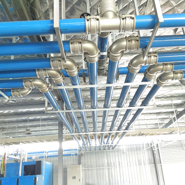 Codo de tubería de aleación de aluminio azul duradero para sistemas de aire y gas comprimidos